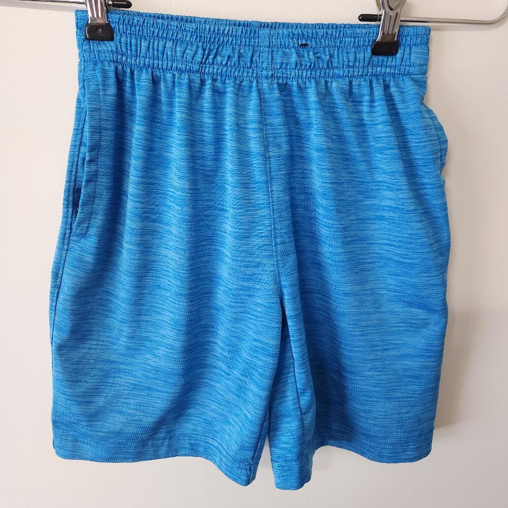 HEAD Boys Athletic Shorts Blue | Youth Medium (7/8) | Elastic Waist